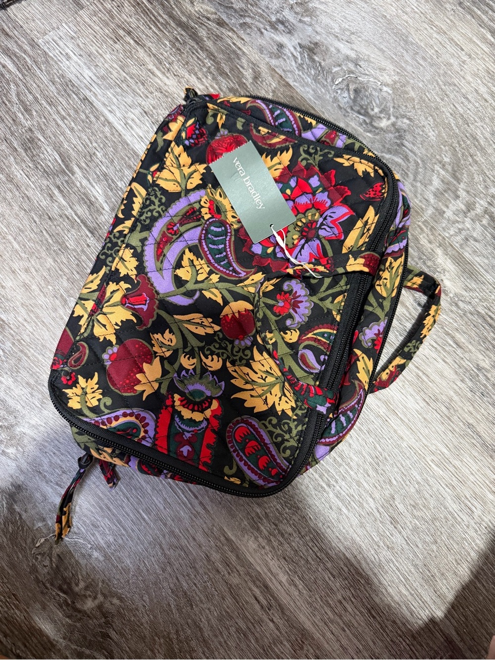 Vera Bradley Midnight Garden Paisley Quilted Bag - Black Multi - Picture 3 of 3